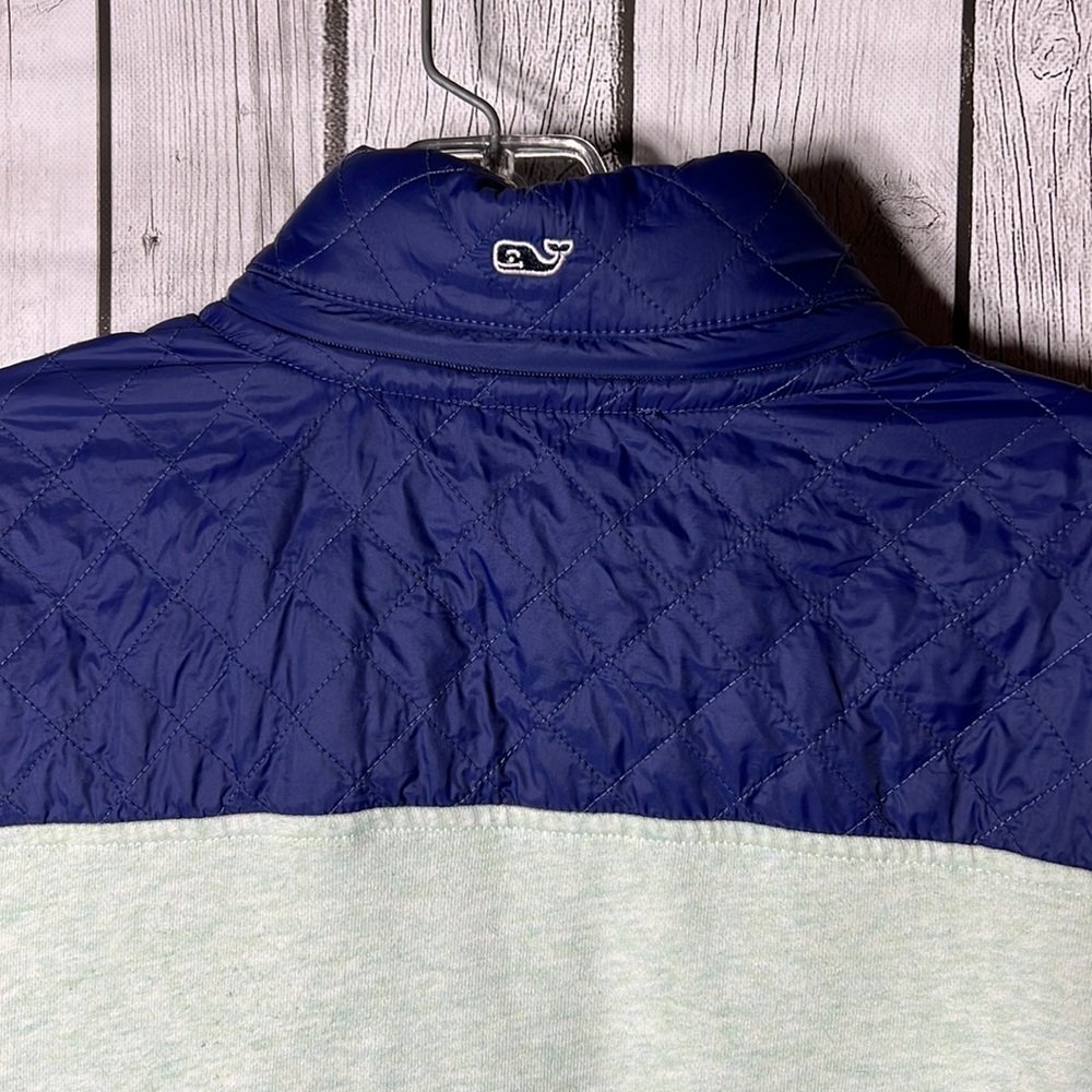 Vineyard Vines Blue Snap Quilted Full Zip Packable Hooded Jacket size medium - Picture 9 of 11